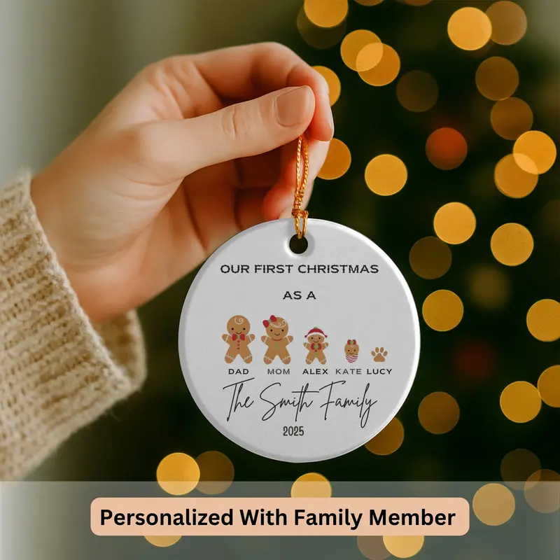Personalized Family Ornament, Christmas Gift For Family, Family With Names, Christmas Ornament, Custom Family Keepsake, Family 2025 4