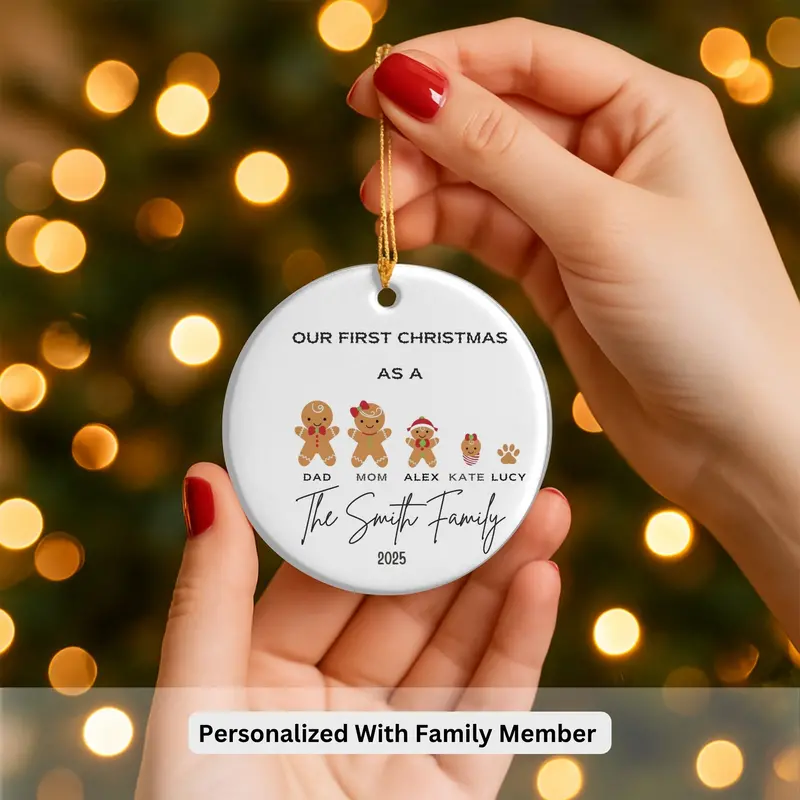 Personalized Family Ornament, Christmas Gift For Family, Family With Names, Christmas Ornament, Custom Family Keepsake, Family 2025 6