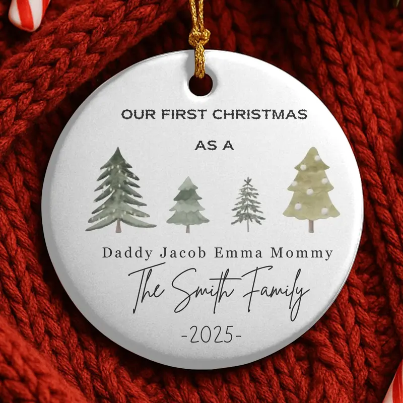 Personalized Family Ornament, Christmas Gift For Family, Family With Names, Christmas Ornament, Socks Ornament, Custom Family Gift 1
