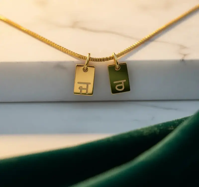 Personalized Letter And Symbol Necklace (Supports 1-3 Symbol Plaques) 6