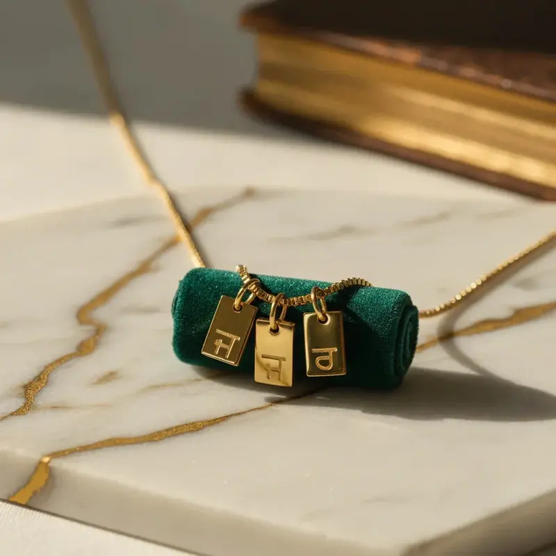 Personalized Letter And Symbol Necklace (Supports 1-3 Symbol Plaques) 7