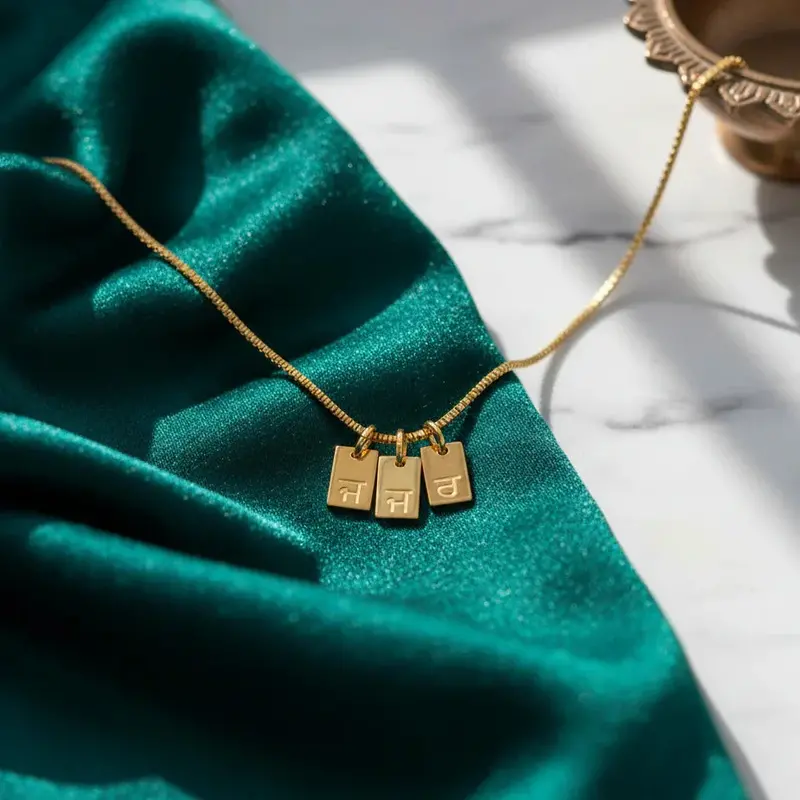 Personalized Letter And Symbol Necklace (Supports 1-3 Symbol Plaques) 9