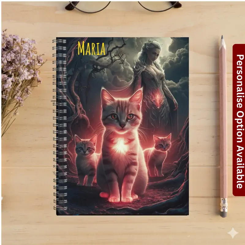 Personalized Spiral Notebook, Custom Name Journal, Floral Diary, Gratitude Journal, Personalized Gift For For Mom Mothers Day Birthday 1