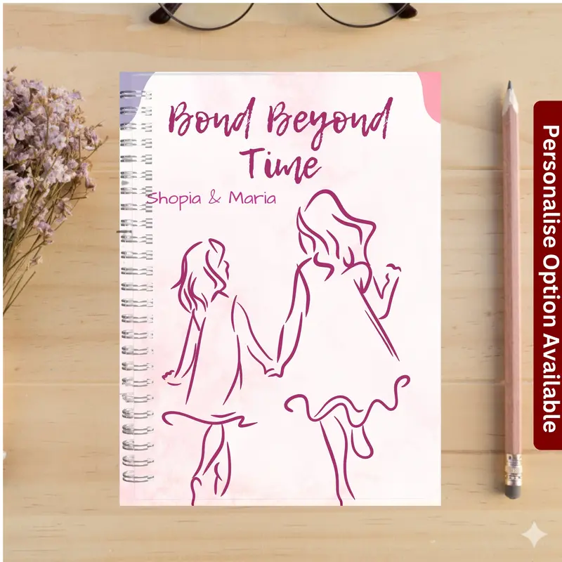 Personalized Spiral Notebook, Custom Name Journal, Floral Diary, Gratitude Journal, Personalized Gift For Sister Friend Or Coworker 1