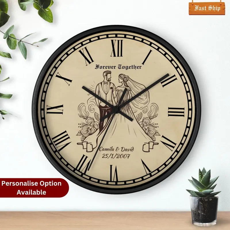 Personalized Wall Clock For Couple 1