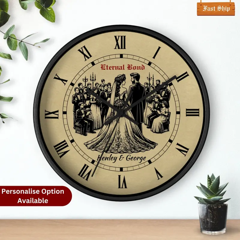 Personalized Wall Clock For Couple 1