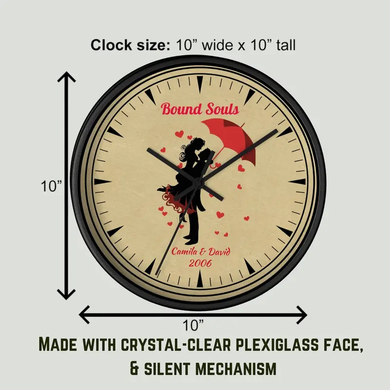 Personalized Wall Clock For Couple 5