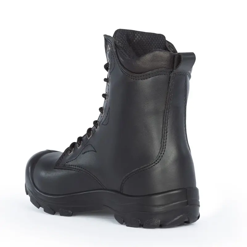 P&F S552 Women's 8" Steel Toe Leather Work Boot - Black 7