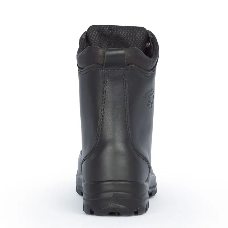 P&F S552 Women's 8" Steel Toe Leather Work Boot - Black 8