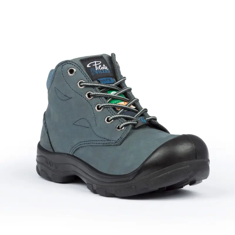 P&F S556b Women's 6" Steel Toe Work Boot With Side Zip - Marine 1