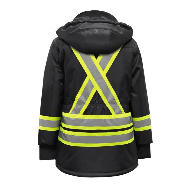 P&F Women's High-Visibility Winter Work Parka Pf400 - Black 2