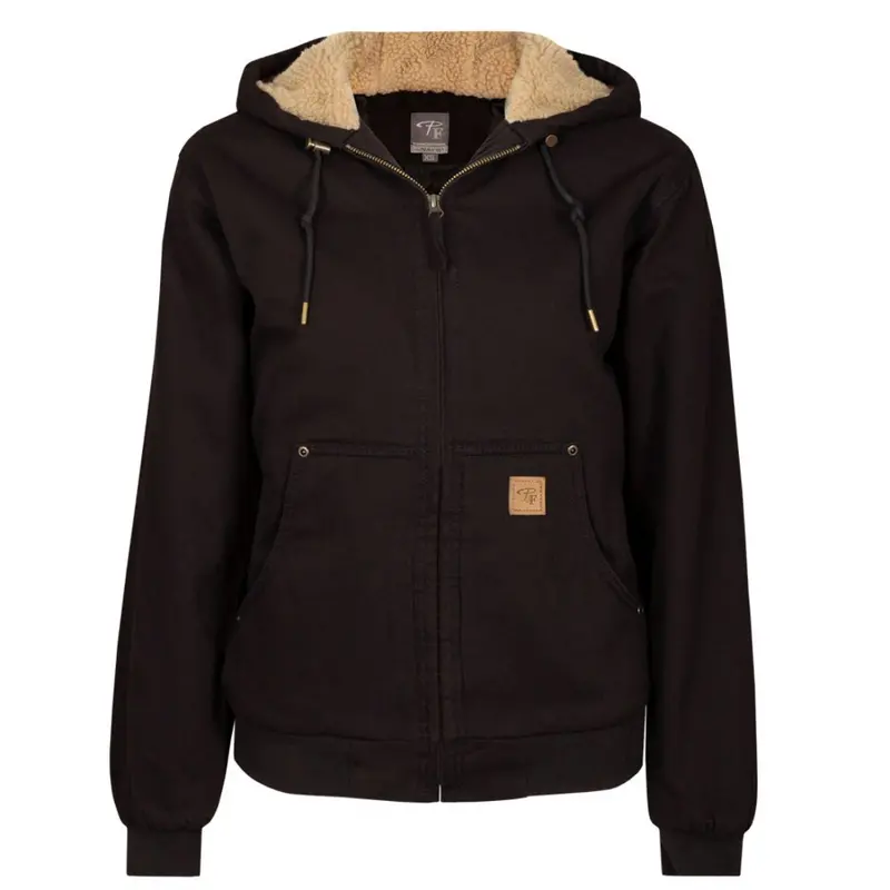 P&F Women's Stretch Duck Bomber Work Jacket Pf480 - Black 1