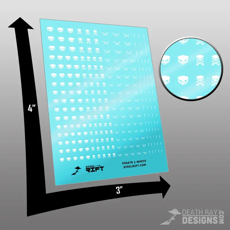 Pirate White Decals 1