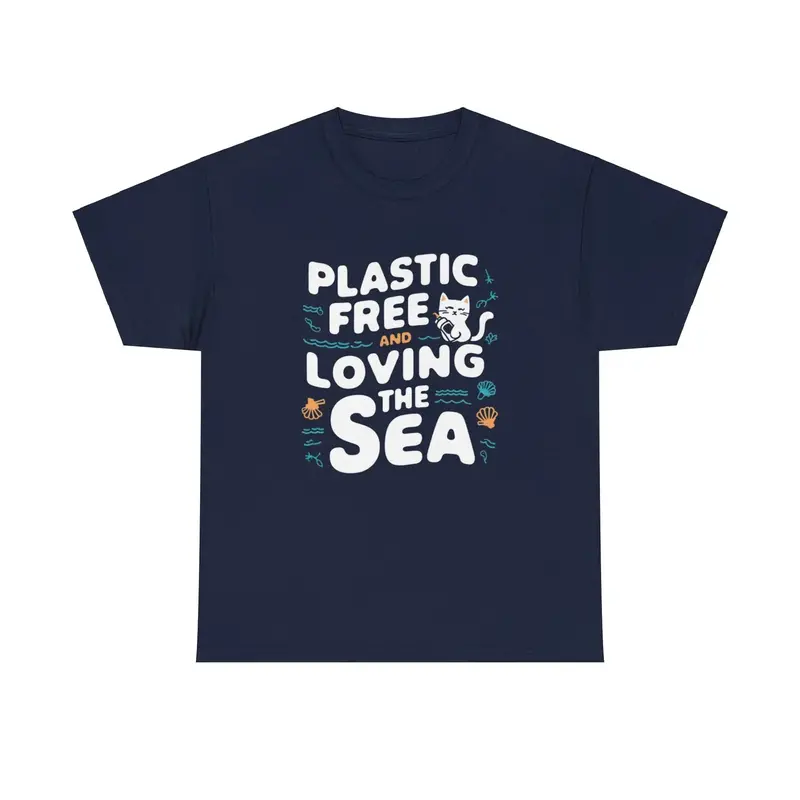 Plastic Free Loving Sea Cotton T-Shirt 6