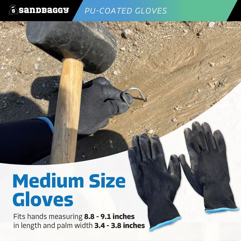 Polyurethane (Pu) Coated Gloves - All Purpose Work Gloves (Medium / Large, Unisex) 5