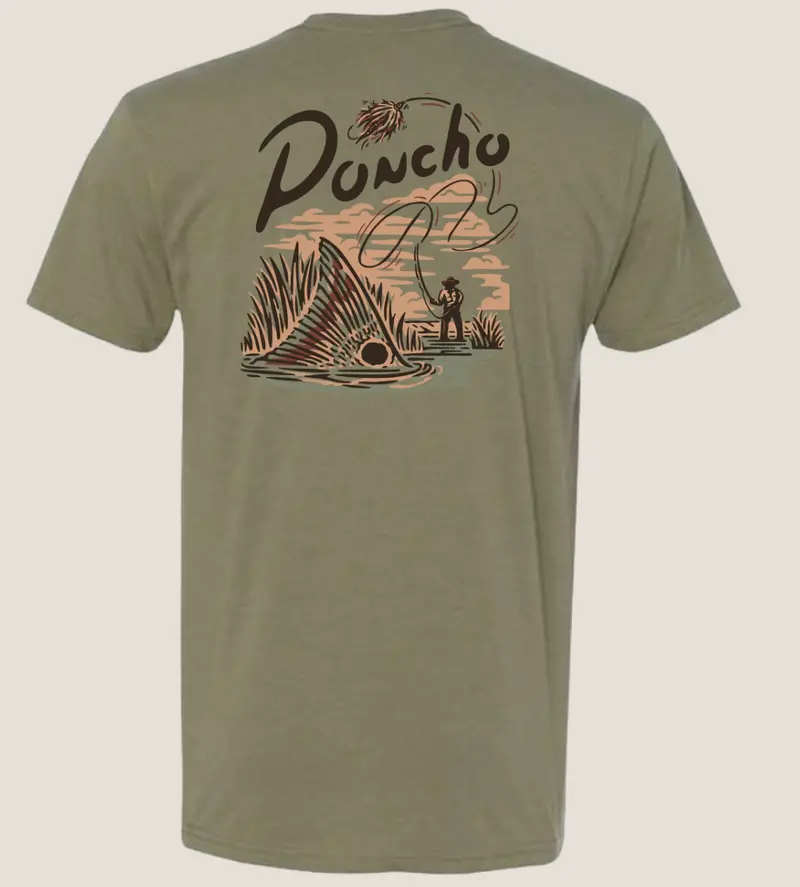 Poncho- Charcoal Scorpion T-Shirt 1
