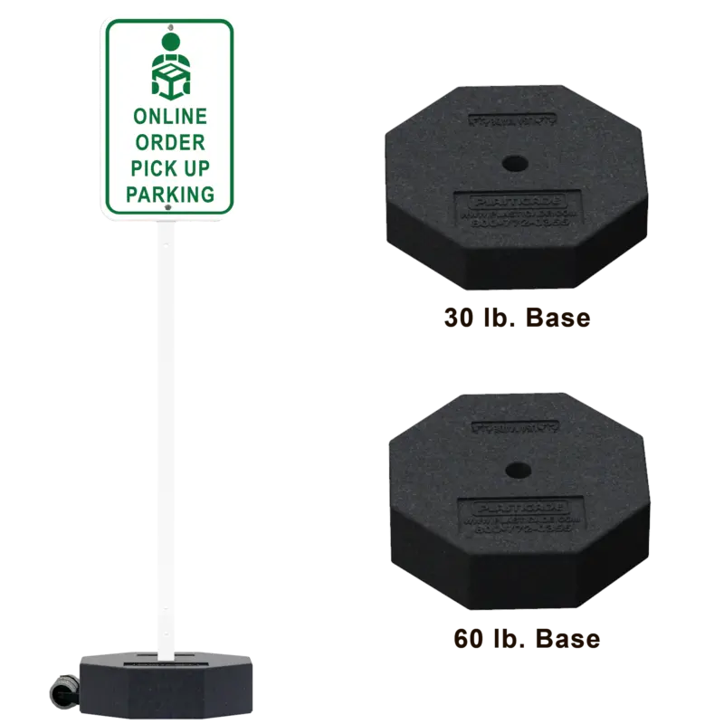 Portable Post With Rubber Base Sign Stand 1
