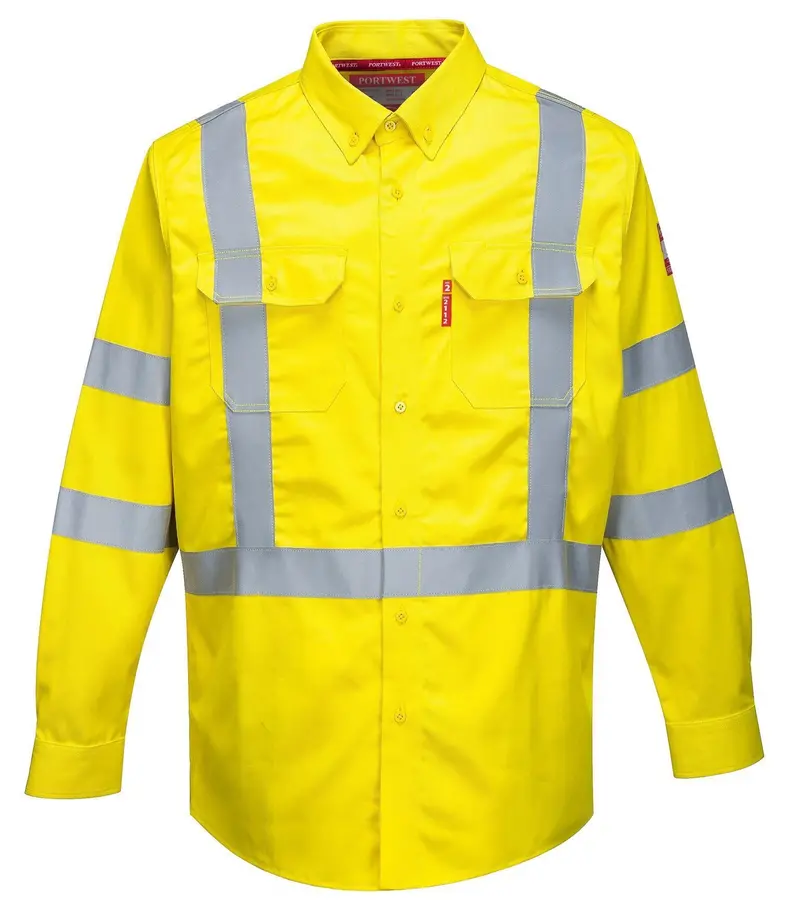 Portwest 88/12 Bizflame Fr Hi-Viz Shirt Fr95 2