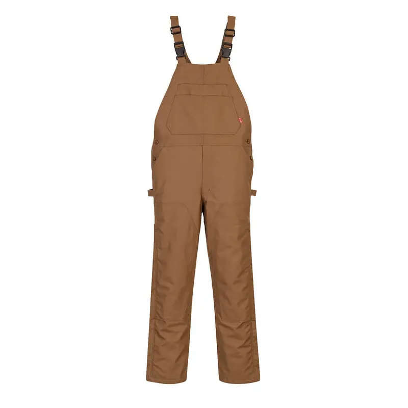 Portwest Fr Duck Quilt Lined Bib Overall Brown #Fr49 3