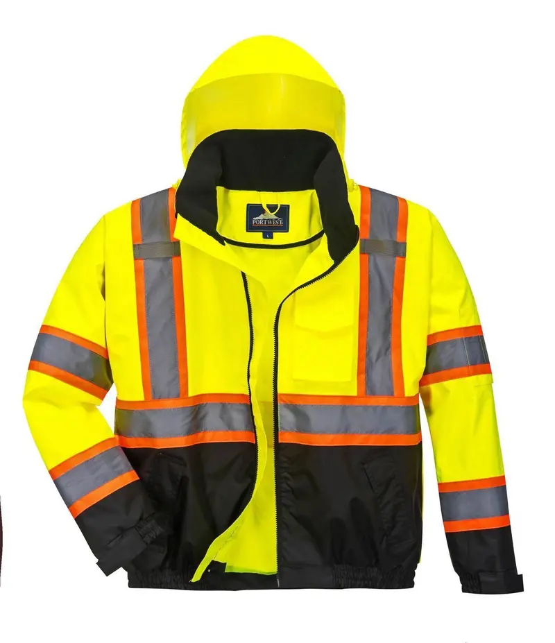 Portwest Hi-Vis Contrast Tape Bomber Jacket - Us368 1