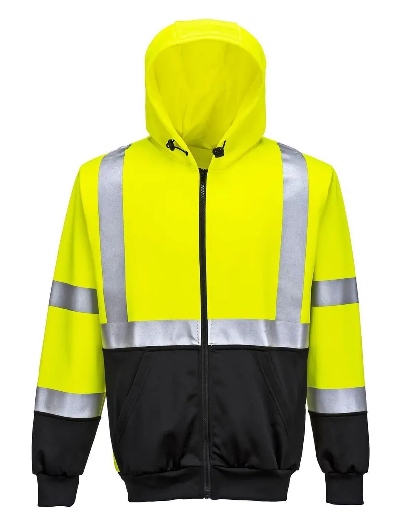 Portwest Hi-Vis Two-Tone Zippered Hoodie Ub315 1