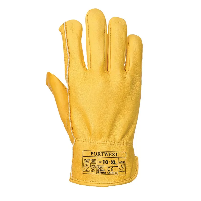 Portwest Lined Driver Glove Tan 1