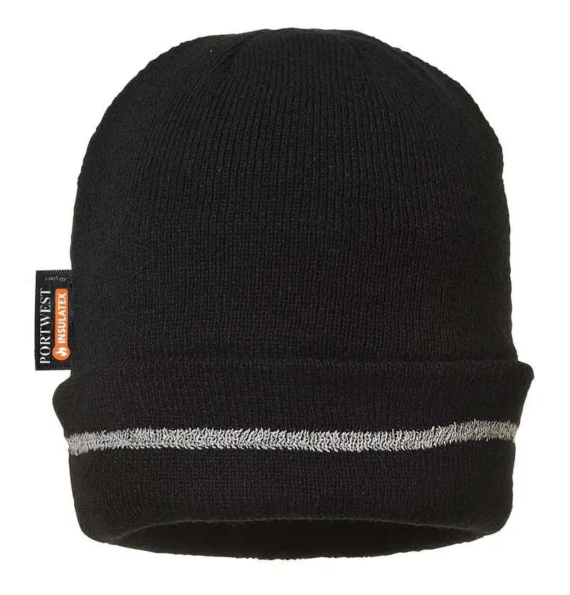Portwest Reflective Trim Knit Cap Insulatex Lined #B023 1