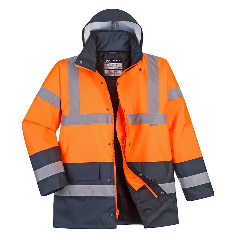 Portwest Us467 Hi-Viz Class 3 Orange Parka 1
