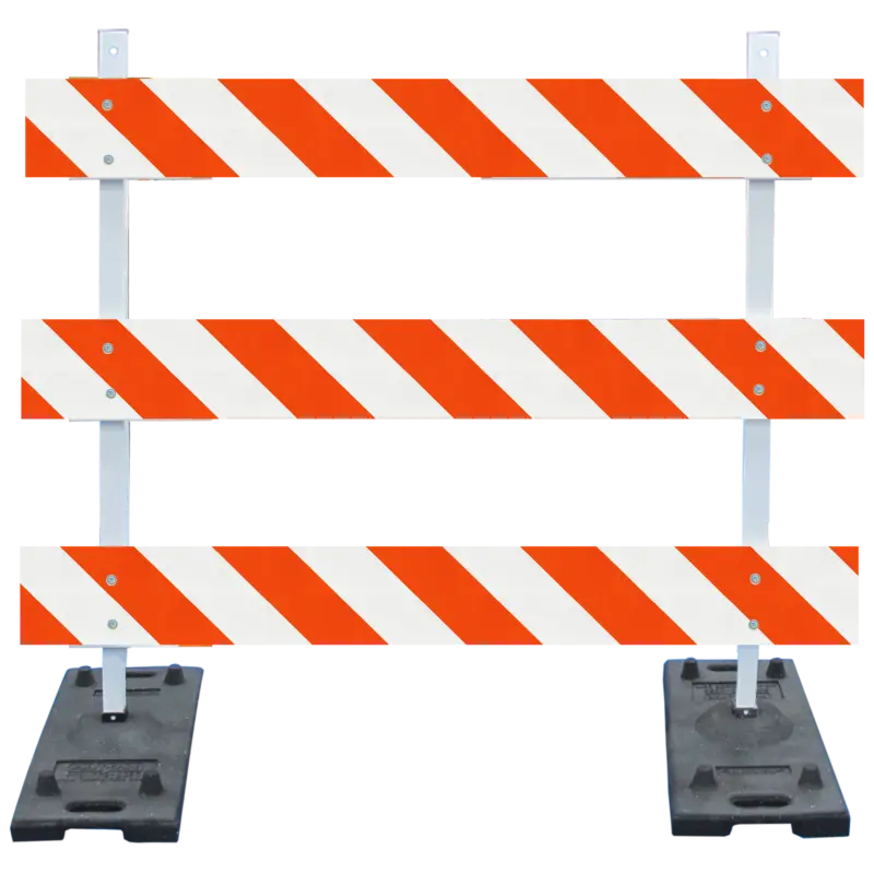 Power Post With Volcano Rubber Base Type Iii Barricade 1