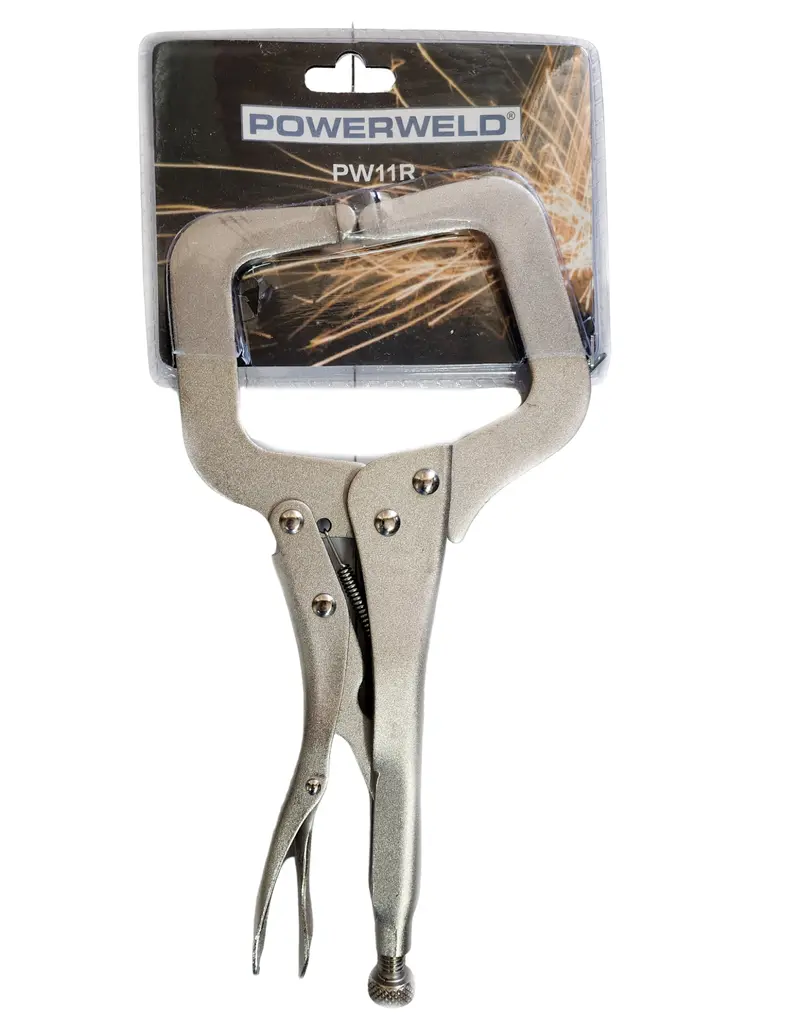 Powerweld 11" Locking C-Clamps With Swivel Pads - Pw11r 1