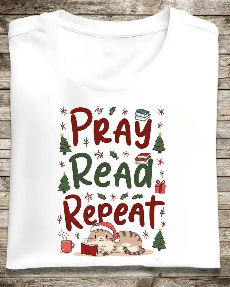 Pray Read Repeat Cotton Tshirts 1