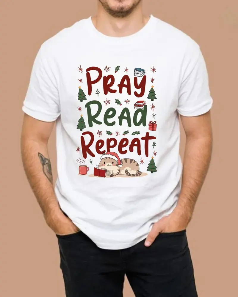Pray Read Repeat Cotton Tshirts 5
