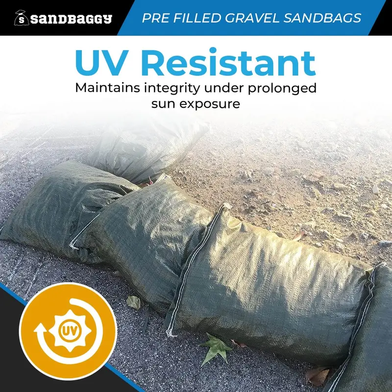 Pre-Filled Gravel Sandbags For Erosion Control - 14" X 26", 30 Lb Bags By Pallet 10