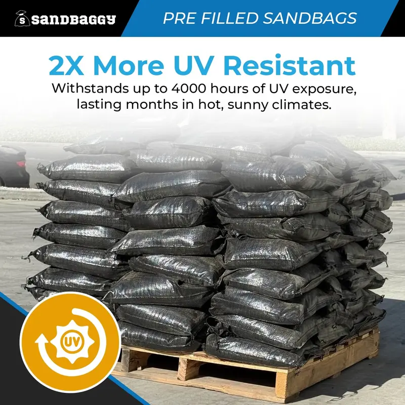 Pre-Filled Heavy Duty Sandbags For Flooding – 14” X 26”, 30Lb Bags By Pallet 5