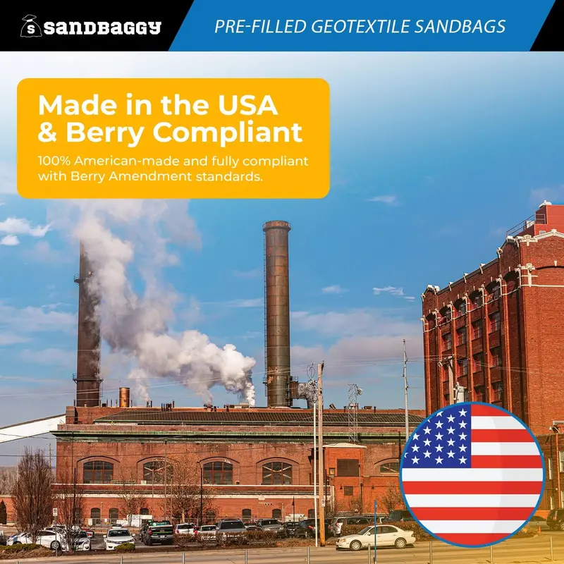 Pre-Filled Non Woven Geotextile Sandbags For Flooding - 14” X 26”, 30 Lb Bags By Pallet 4