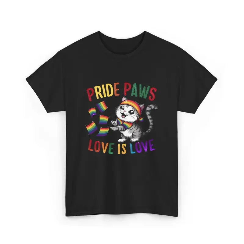Pride Paws Love Is Love Lgbt Pride Promoting Pride Equality And Love Lgbt Cotton Tee 2