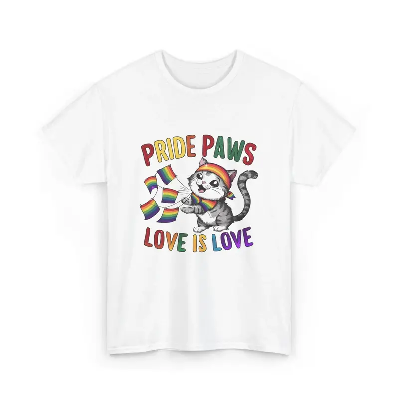 Pride Paws Love Is Love Lgbt Pride Promoting Pride Equality And Love Lgbt Cotton Tee 2