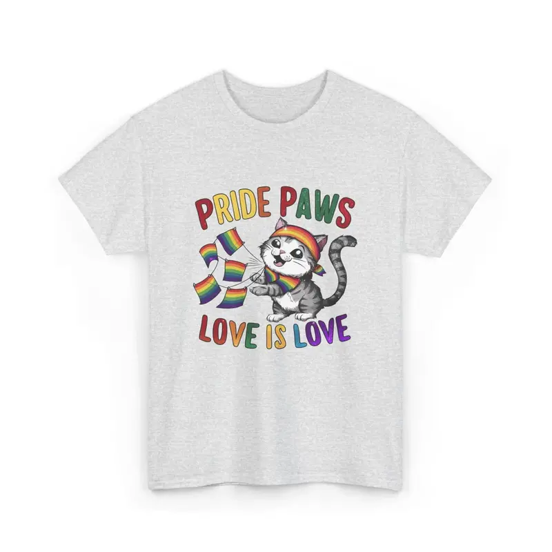 Pride Paws Love Is Love Lgbt Pride Promoting Pride Equality And Love Lgbt Cotton Tee 3