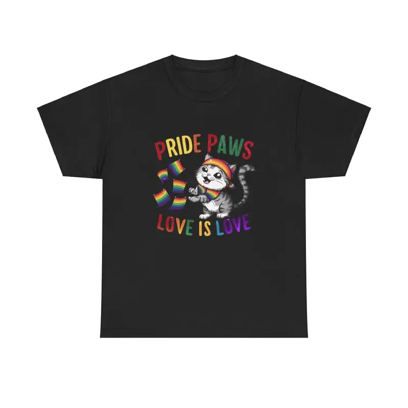 Pride Paws Love Is Love Lgbt Pride Promoting Pride Equality And Love Lgbt Cotton Tee 5