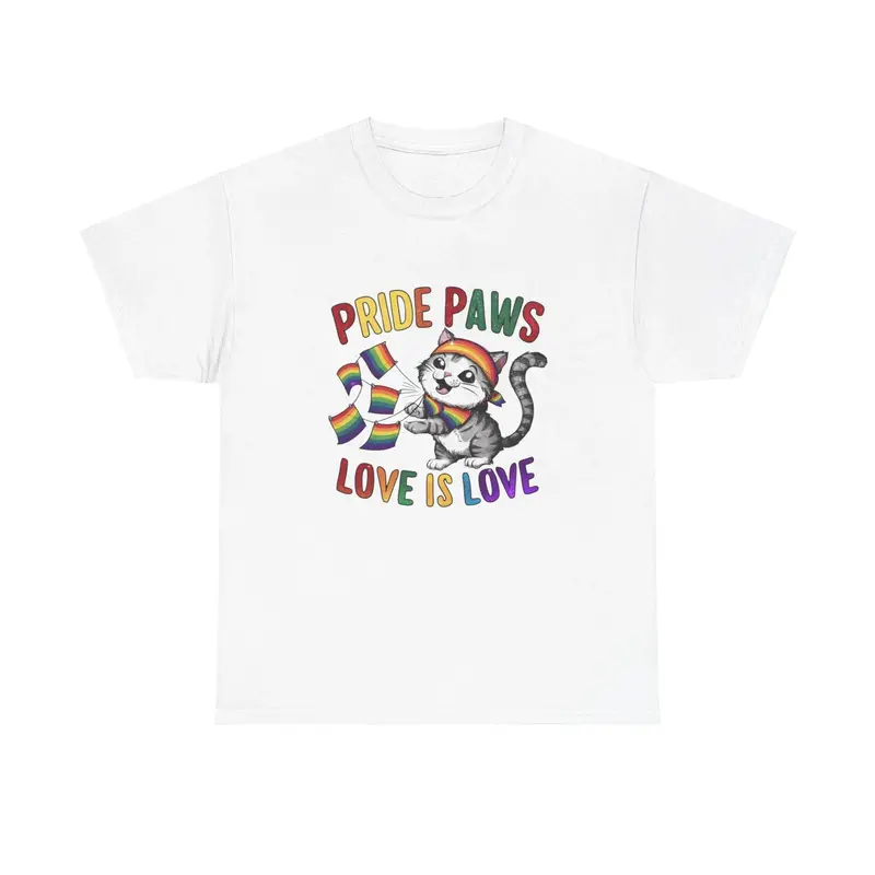 Pride Paws Love Is Love Lgbt Pride Promoting Pride Equality And Love Lgbt Cotton Tee 6