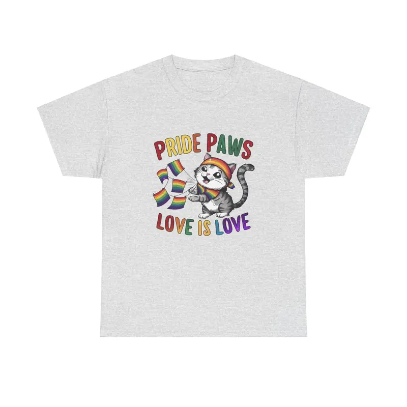 Pride Paws Love Is Love Lgbt Pride Promoting Pride Equality And Love Lgbt Cotton Tee 7