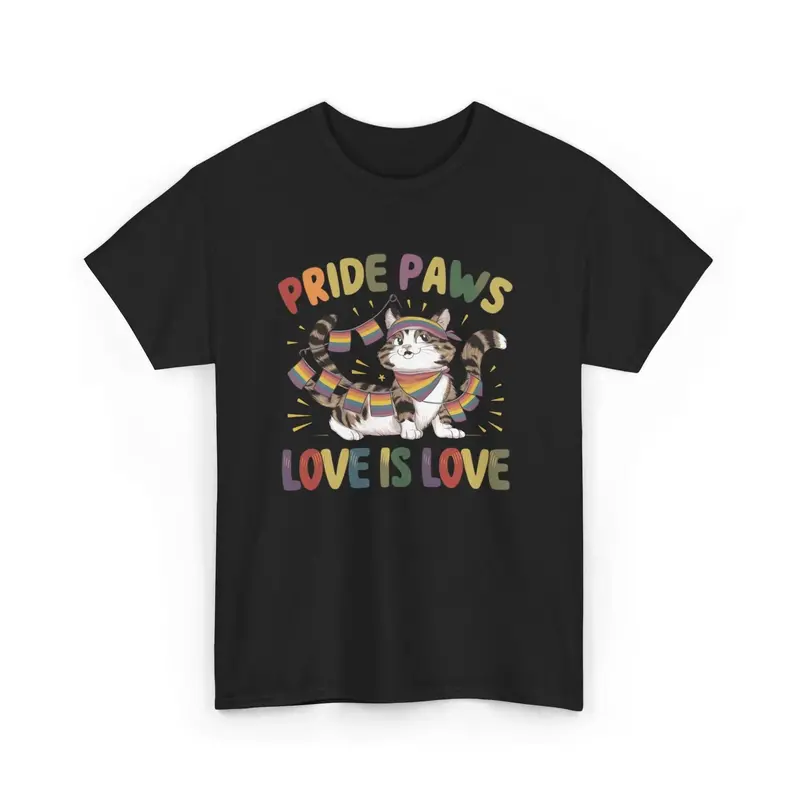 Pride Paws Love Is Love Lgbt Pride Promoting Pride Equality And Love Lgbt Cotton Tshirt 2