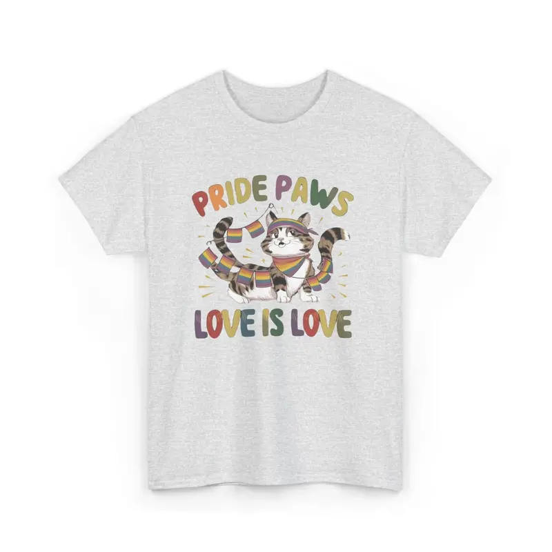 Pride Paws Love Is Love Lgbt Pride Promoting Pride Equality And Love Lgbt Cotton Tshirt 3