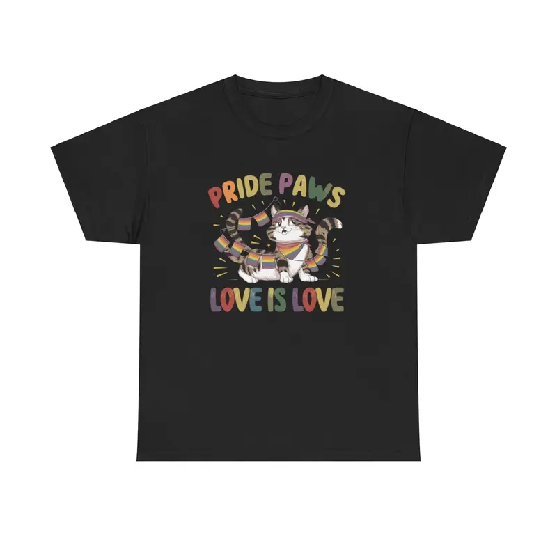 Pride Paws Love Is Love Lgbt Pride Promoting Pride Equality And Love Lgbt Cotton Tshirt 4