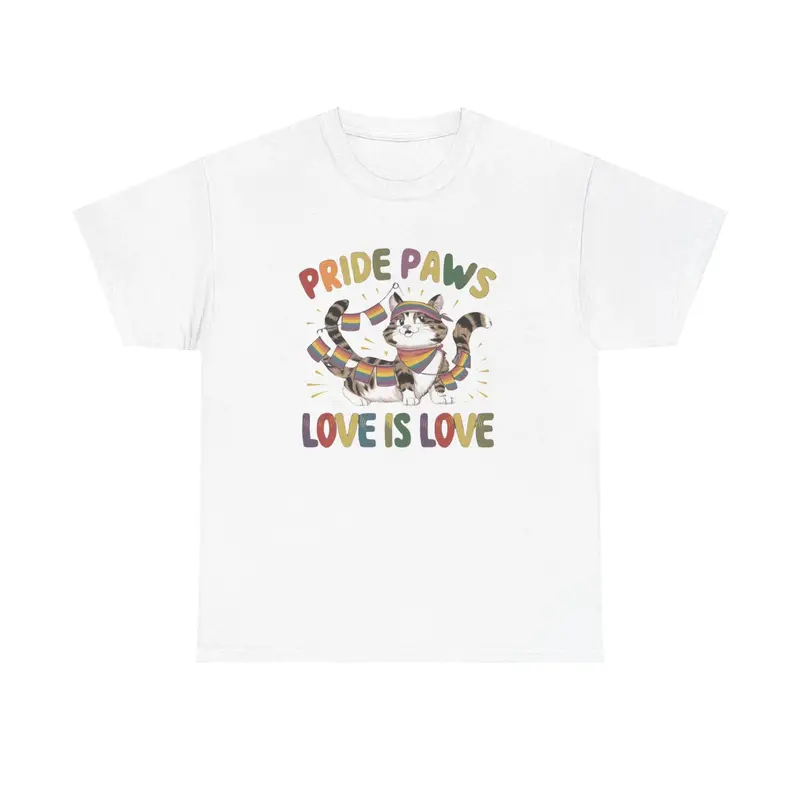 Pride Paws Love Is Love Lgbt Pride Promoting Pride Equality And Love Lgbt Cotton Tshirt 5