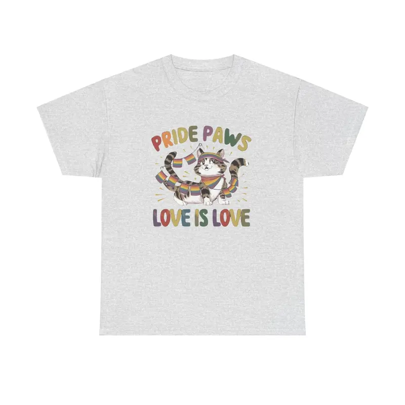 Pride Paws Love Is Love Lgbt Pride Promoting Pride Equality And Love Lgbt Cotton Tshirt 6