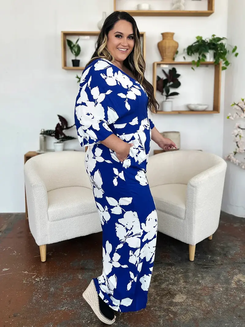 Printed Tie Back Wide Leg Jumpsuit 10