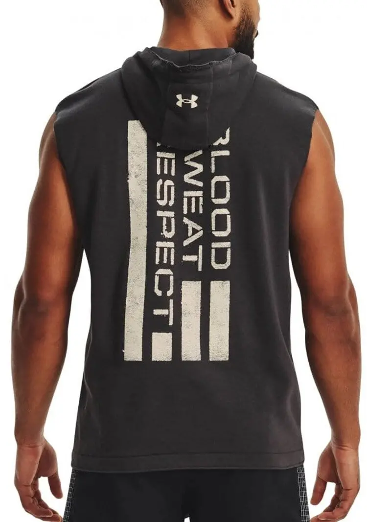 Project Rock Heavyweight Terry Men's Sleeveless Hoodie 1370462-010 1