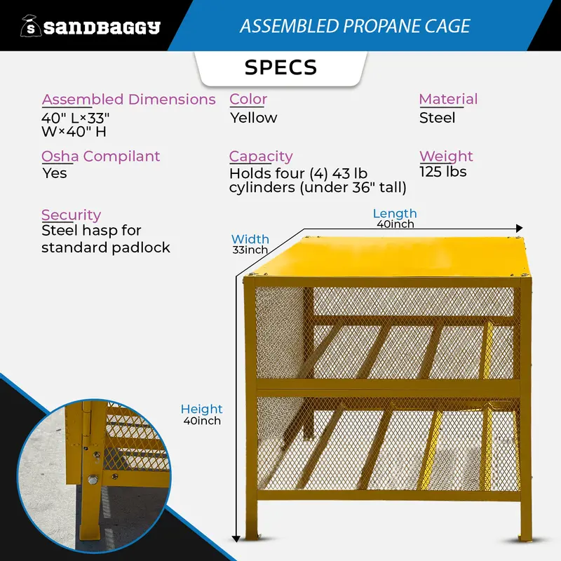 Propane Tank Cage | Gas Cylinder Cabinet - Assembled 2