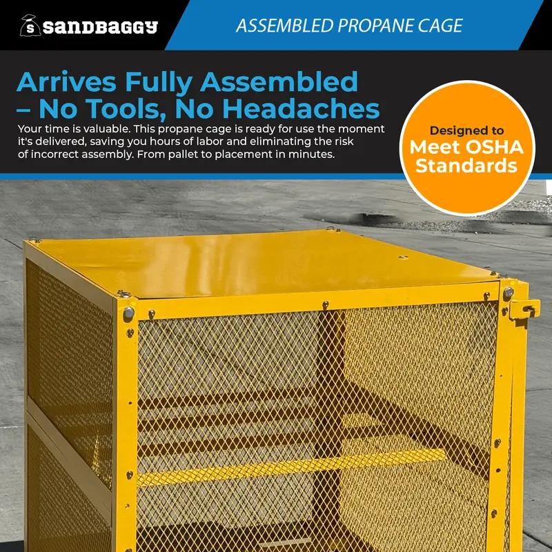 Propane Tank Cage | Gas Cylinder Cabinet - Assembled 4